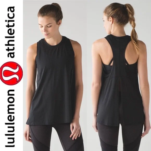 Lululemon ブラック タンクトップ サイズ4 ルルレモン タンクトップ ブラック 4 - メルカリ